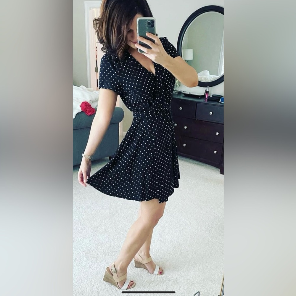 [Old Navy] Black Polka Dot Dress